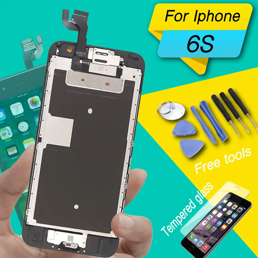 Полный ЖК дисплей для iphone 6 s с кнопкой домой и камерой полный комплект plus 6splus