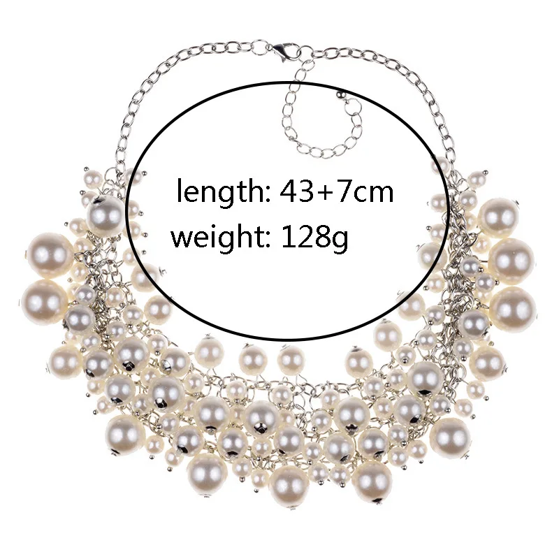 Новый большой бренд элегантный Имитация Перл себе Цепочки и ожерелья для Для