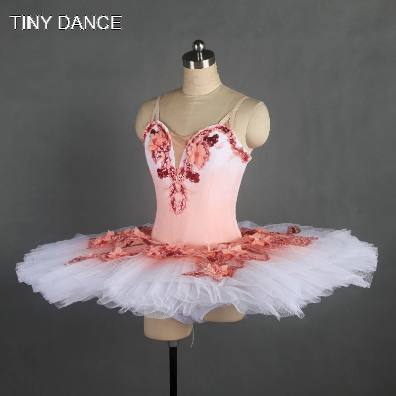 Бледно-розовый лиф из спандекса профессиональная балетная пачка 10 слоев блюдо