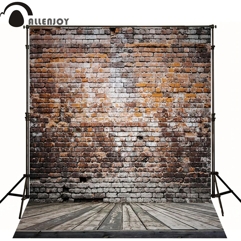 Allenjoy фон для фотосъемки сломанная кирпичная стена, дерево, Виниловый фон для фотостудии для фотосессии