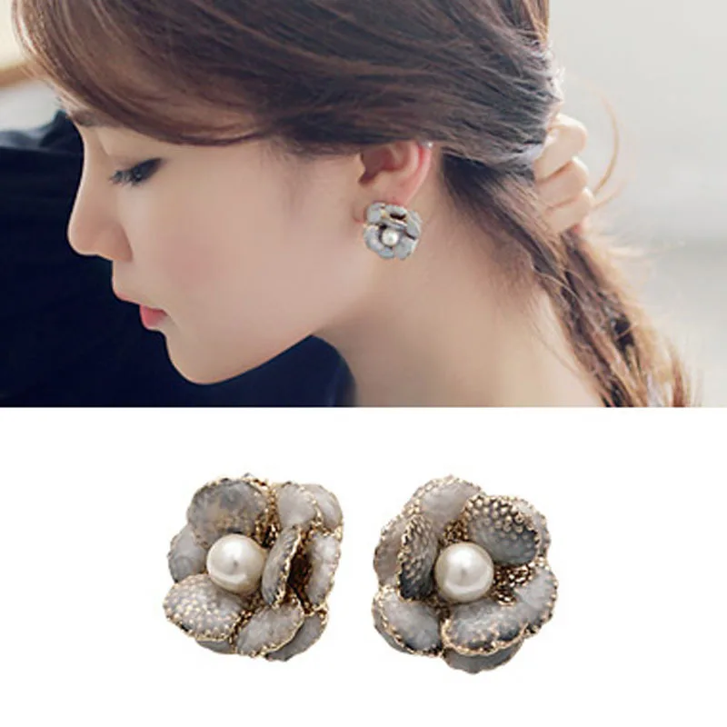 Женские винтажные серьги гвоздики с искусственным жемчугом|pearl stud earrings|fashion