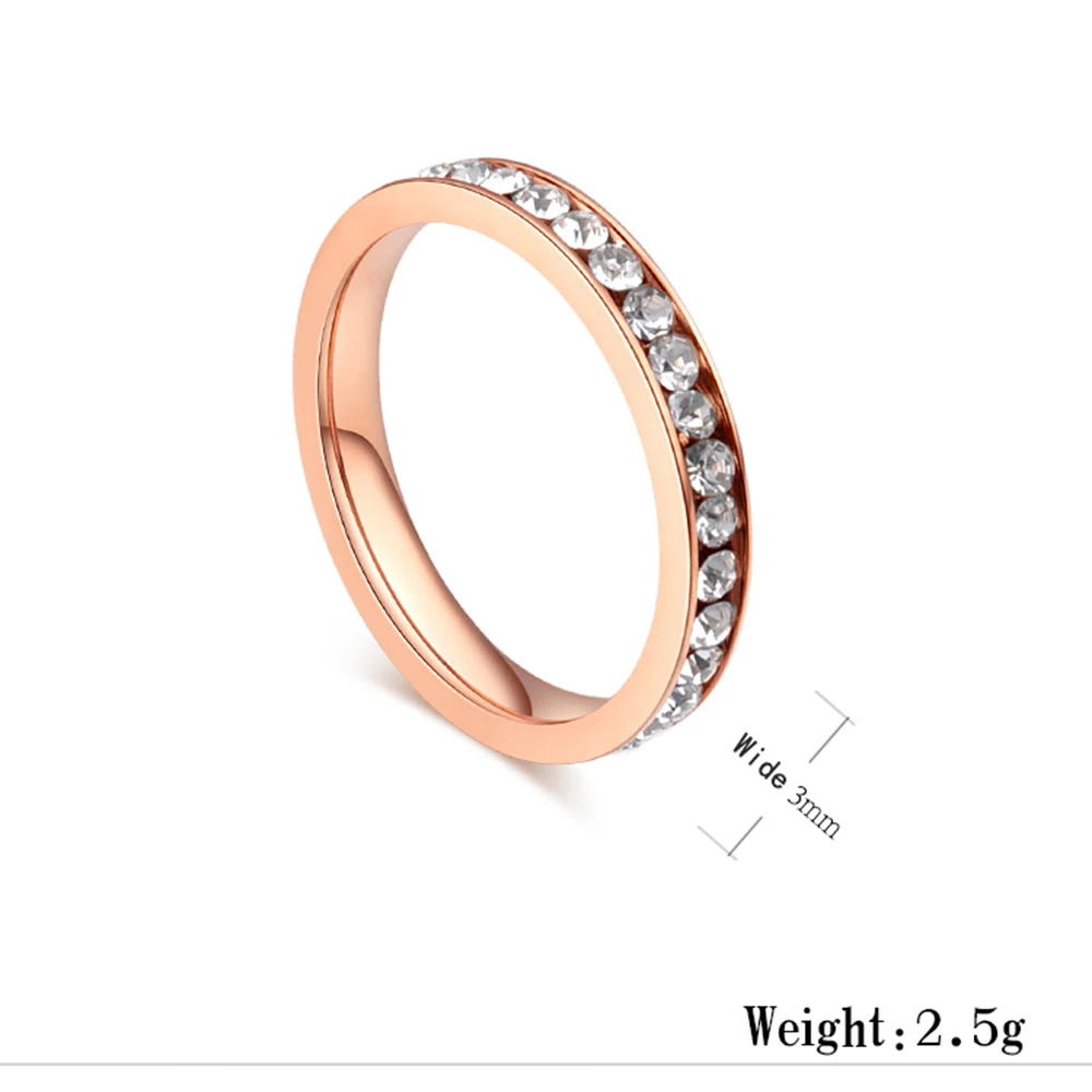 Новые трендовые кольца из нержавеющей стали для розового золота/серебра