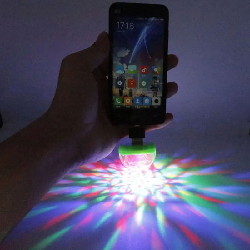 Мини USB магический шар красочный свет для мобильного телефона украшение