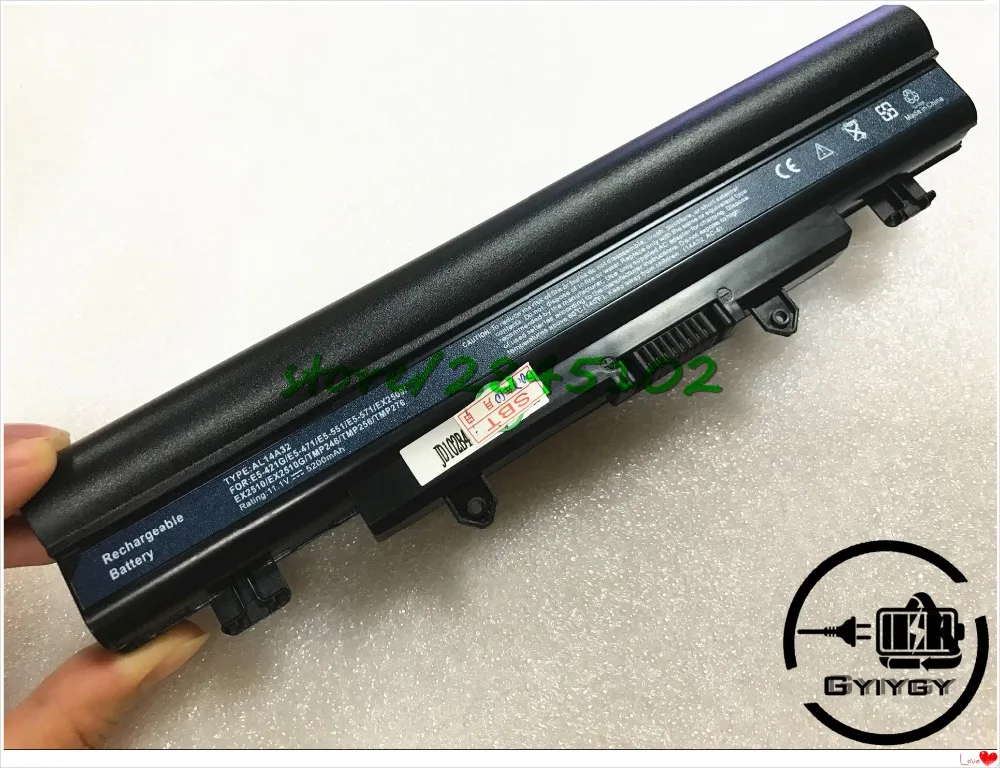 Аккумулятор 6 элементов для Acer Aspire AL14A32 E1-571 E1-571G E5-411 E5-421 E5-421G E5-471 E5-471G E5-511 |