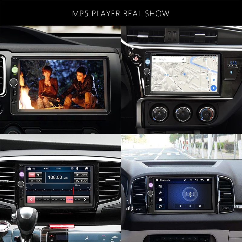 Jansite 7 &quot1080 P FHD Автомобильный Радио MP5 плеер DVD цифровой сенсорный экран Bluetooth FM