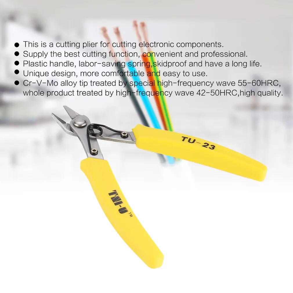 TNI-U TU23 Diagonal Plier Cutter Cutting Copper Cable Wire Repair Clamp DIY Electronic Mini Hand Tool Shear Snip Nipper | Инструменты