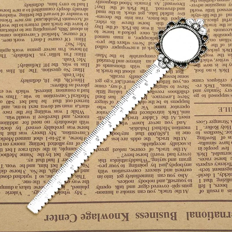 5 шт. античный бронзовый серебристый винтажная металлическая Закладка-линейка на основе кабошона Закладка установка подходит 20 мм 18x25 мм кабошон закладки-камеи
