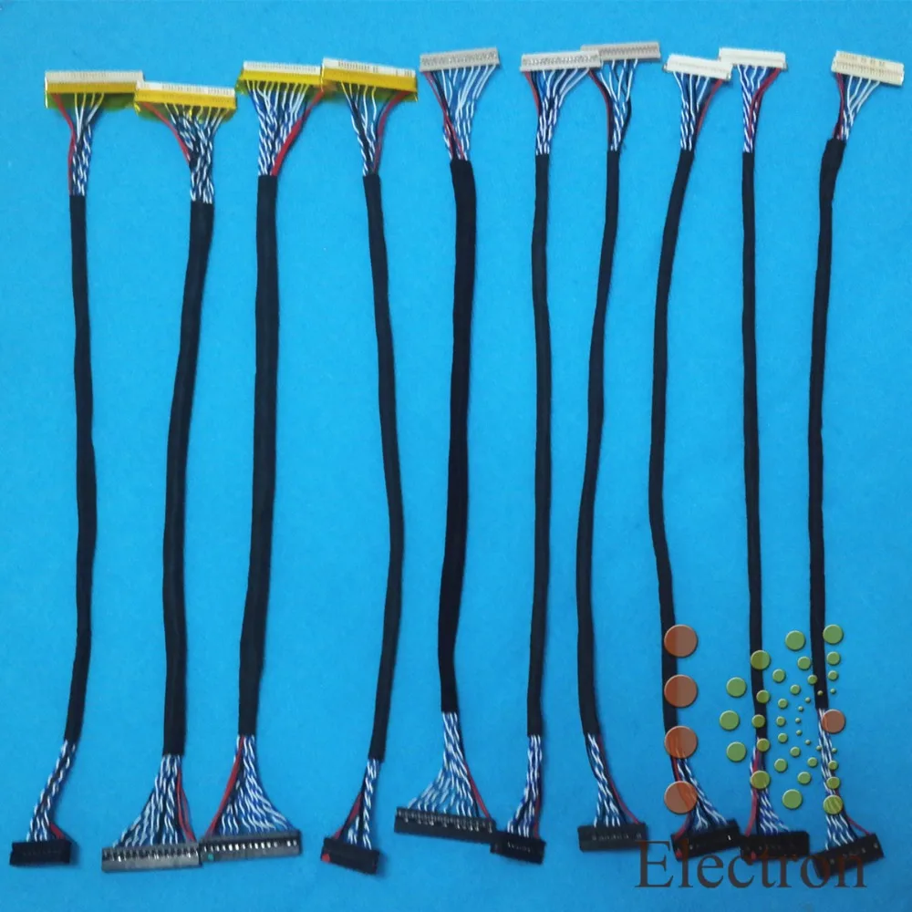 10 шт. набор кабелей для ЖК экрана поддержка универсального кабеля LVDS