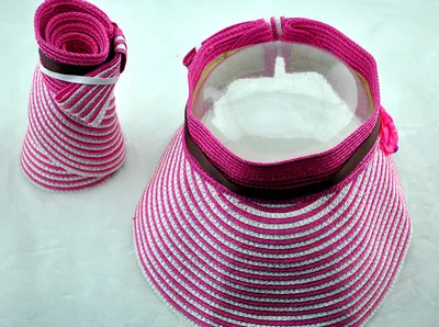 Women Beach sun visor cap straw hat woman summer free shipping | Тематическая одежда и униформа