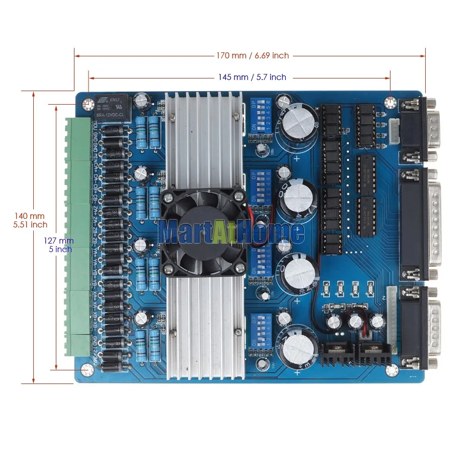 CNC 4 оси TB6560 шаговый двигатель драйвер платы 12 36V 1 5 3A Регулируемый Mach3 # SM395 @ SD|board