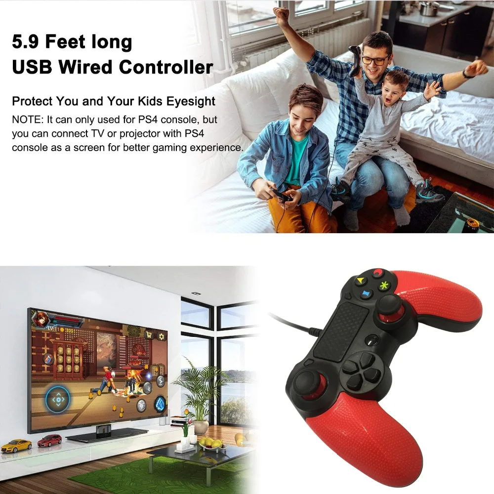 K ISHAKO для Sony Playstation 4 проводной игровой контроллер PS4 Pro вибрирующий джойстик DualShock