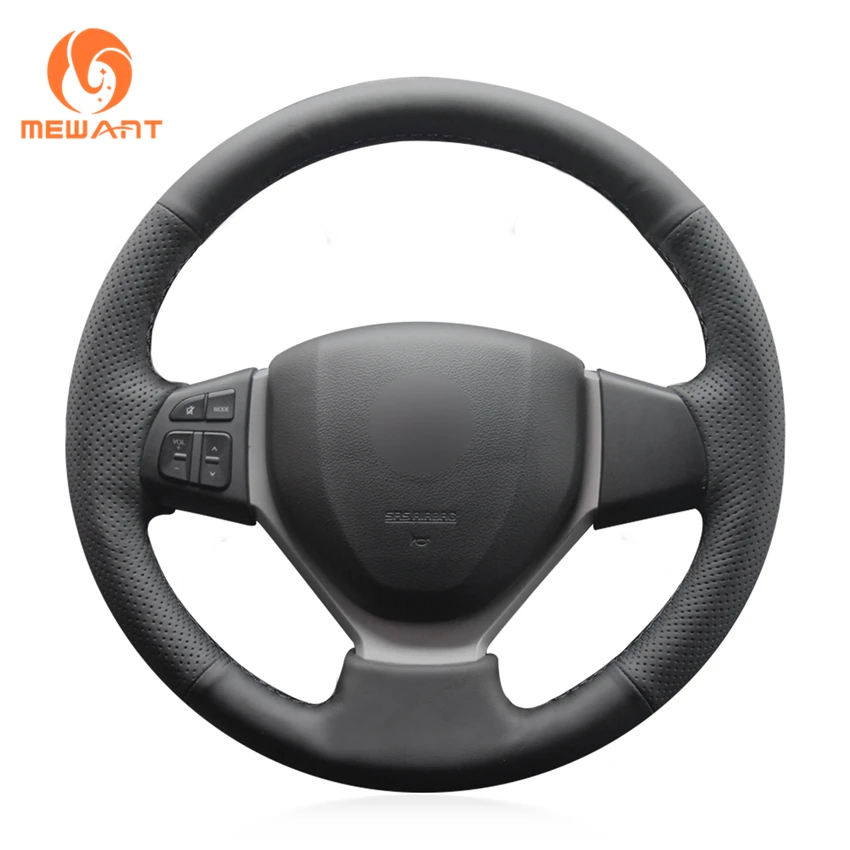 MEWANT черный чехол рулевого колеса автомобиля из искусственной кожи для Suzuki Swift 2011