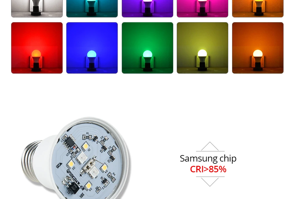 Foxanon светодиодный светильник E27 RGB светодиодный светильник 5 Вт 7 Вт 10 Вт 15 Вт RGBW умный Диммируемый Ампульный светодиодный светильник для домашнего праздничного декора+ пульт дистанционного управления