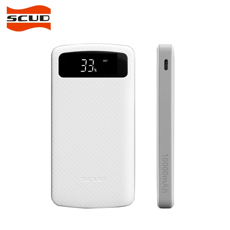 SCUD power Bank 10000 мАч портативный внешний аккумулятор резервного копирования зарядное устройство lcd Dual USB power bank для телефонов и планшетов F10