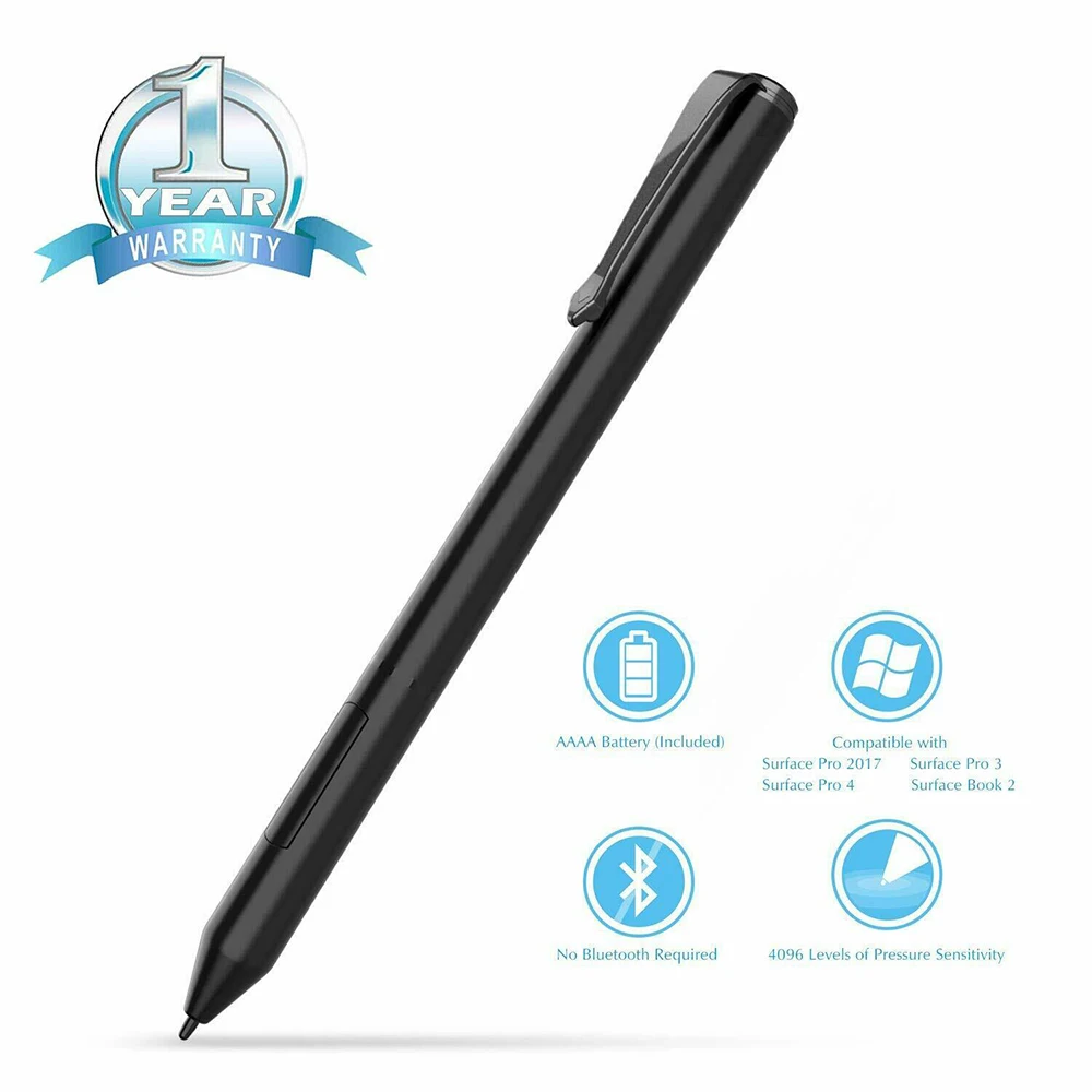 

New 4096 Pressure Stylus Pen for Microsoft Surface 3 Pro 3 Pro 4 Pro 5 Pro 6 7 Go Book 142mm Wireless Solid Aluminium Stylus Pen