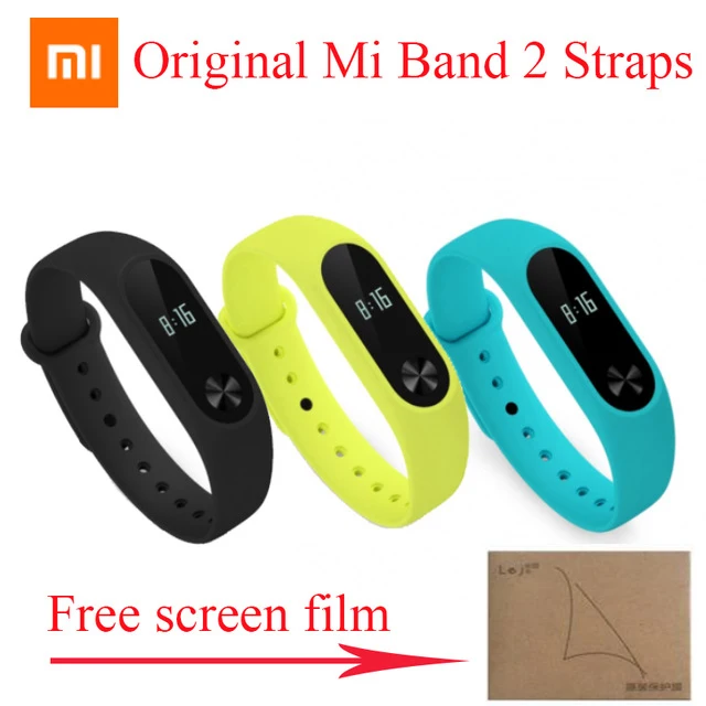 100% оригинальный ремешок Xiaomi mi band 2 силиконовый цветной для умного браслета Mi Band