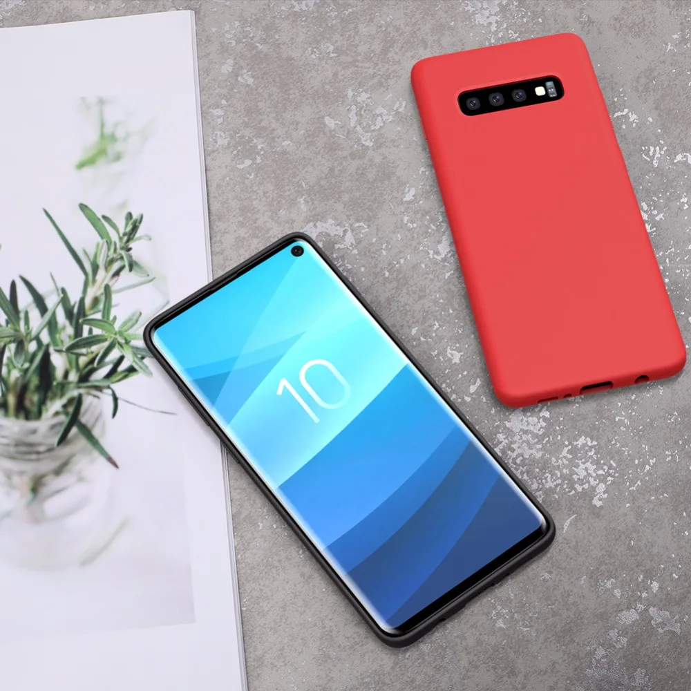 Жидкий силиконовый чехол NILLKIN для Samsung Galaxy S10 /S10 Plus pro мягкая задняя крышка с