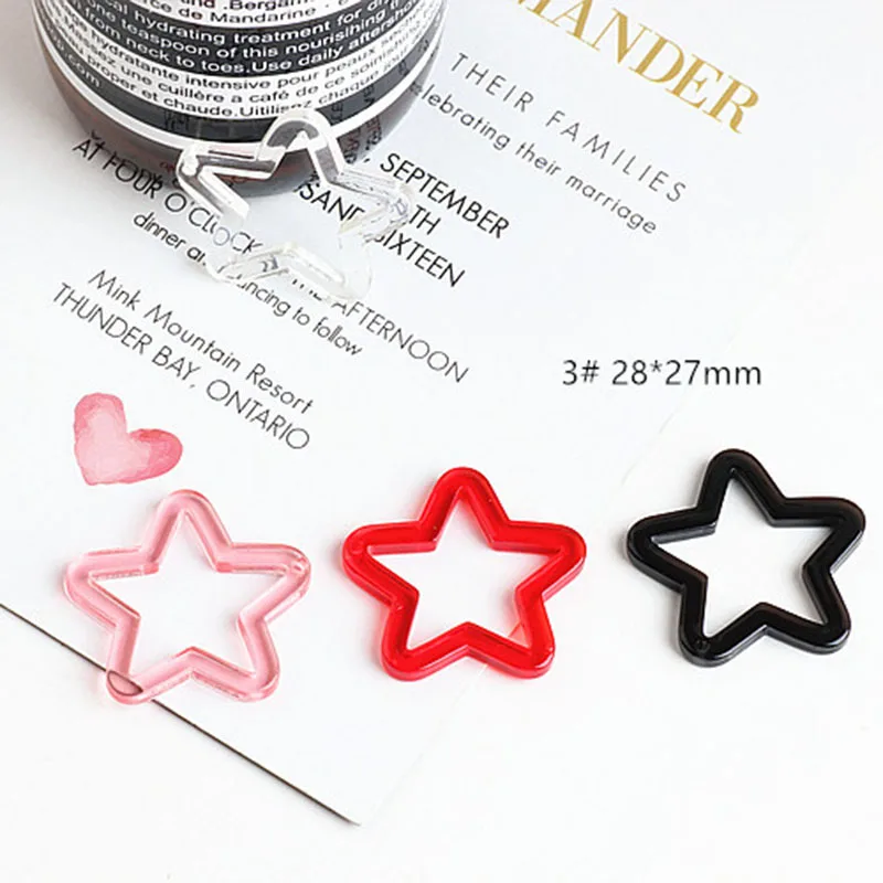 DIY Handmade Jewelry Accessories Acetate Resin Classic Star Five-Pointed Long Oval Rectangular Earrings Material Decoration | Украшения и