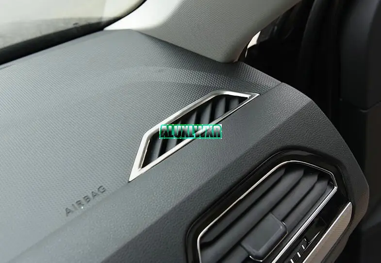 Для Volkswagen VW Tiguan 2 MK2 хромированная отделка кондиционера на выходе Чехлы для интерьера кольцо наклейка для автомобиля-Стайлинг