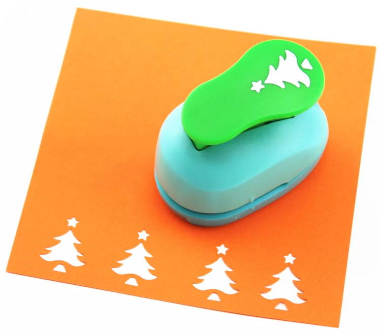 Бесплатная доставка 1 дюйм Рождественская елка искусственные Дыроколы бумажная