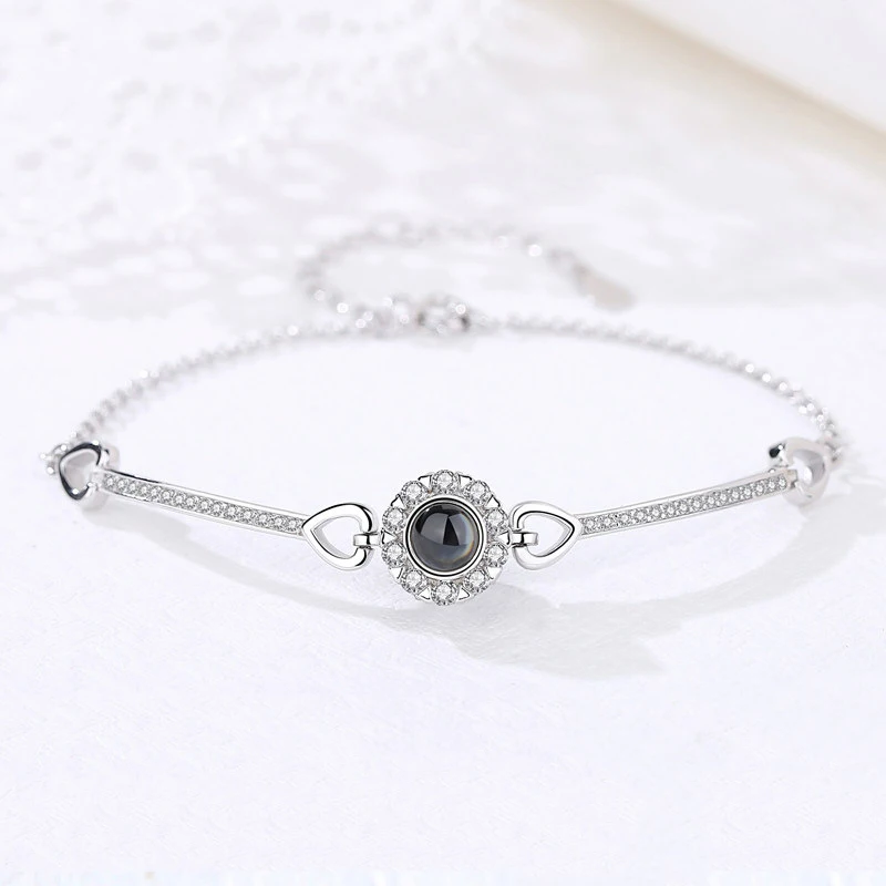 Браслеты для женщин с надписью Love Angel Eye на 100 языках, Новое поступление, очаровательные ювелирные изделия из стерлингового серебра S925 пробы с памятью