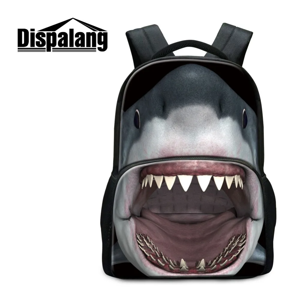 Рюкзак Dispalang для мужчин и женщин школьный ранец с принтом акулы животных сумка