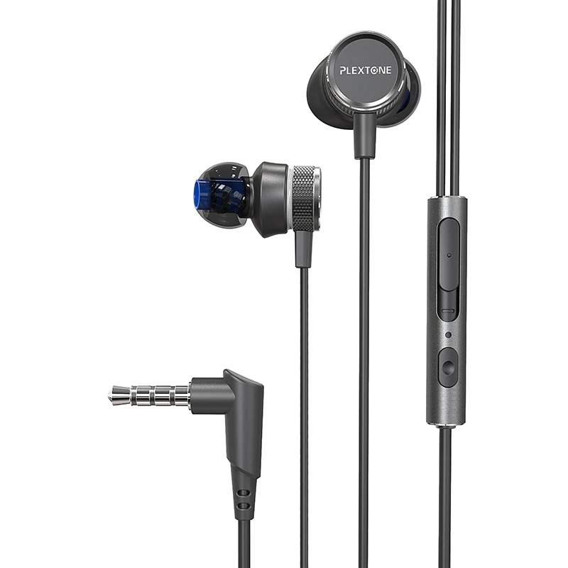 Black Plextone G15 наушники с микрофоном для компьютера 3,5 мм проводные в ухо басс спортивные наушники вкладыши игровая гарнитура С микрофоном гарнитура для телефона Gamer PS4 xiaomi айфон iphone samsung самсунг - Цвет: Black