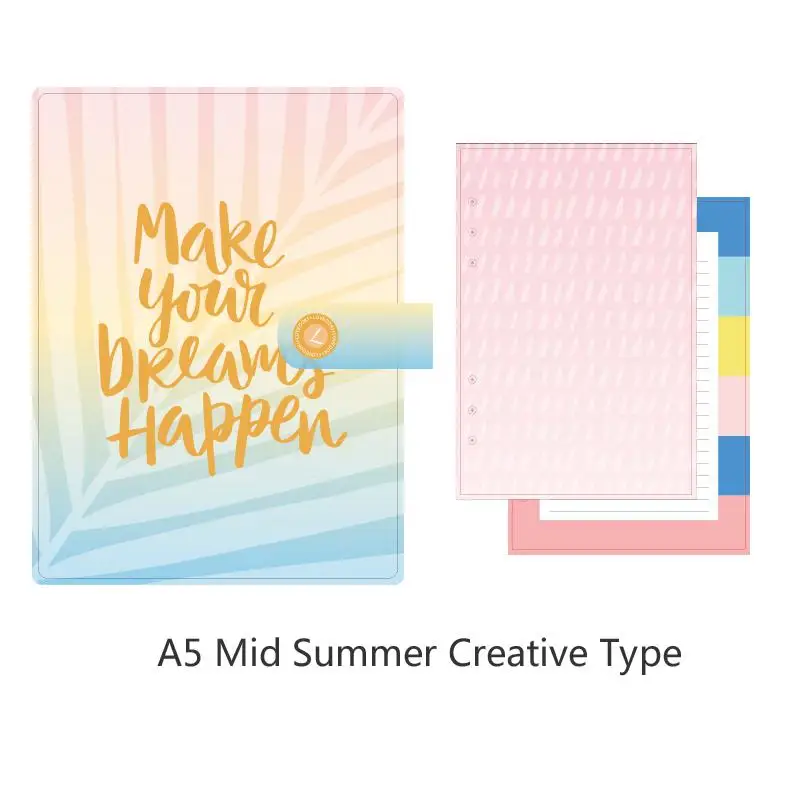 Lovedoki Mid Summer Leaves спиральный блокнот дневник с расписанием Органайзер A5 планировщик креативные подарки офисные и школьные принадлежности - Цвет: A5 Summer Creative