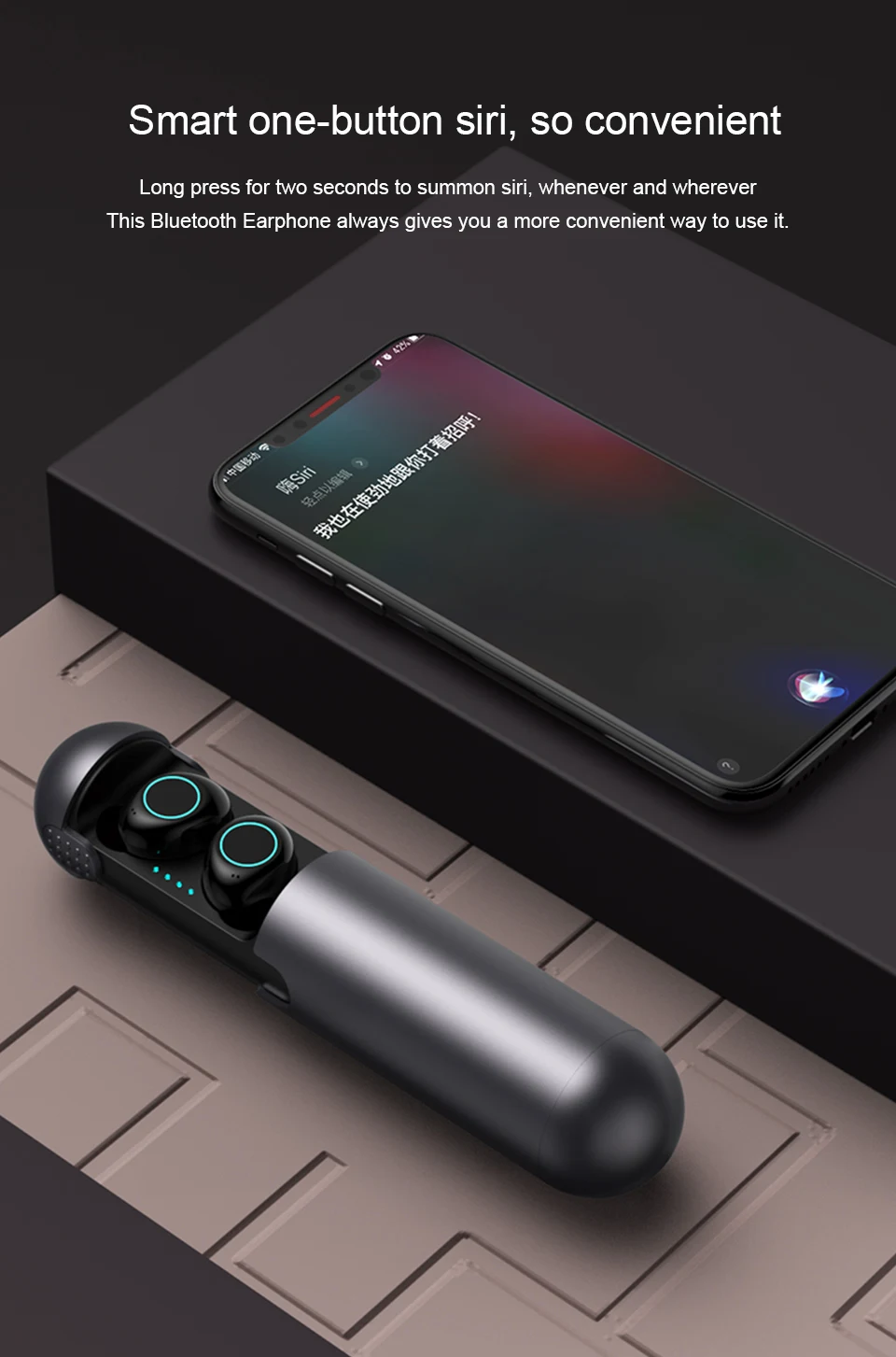 X8 наушники Bluetooth 5,0 сенсорное управление беспроводные TWS наушники IPX8 водонепроницаемые наушники Музыкальная гарнитура мини наушник