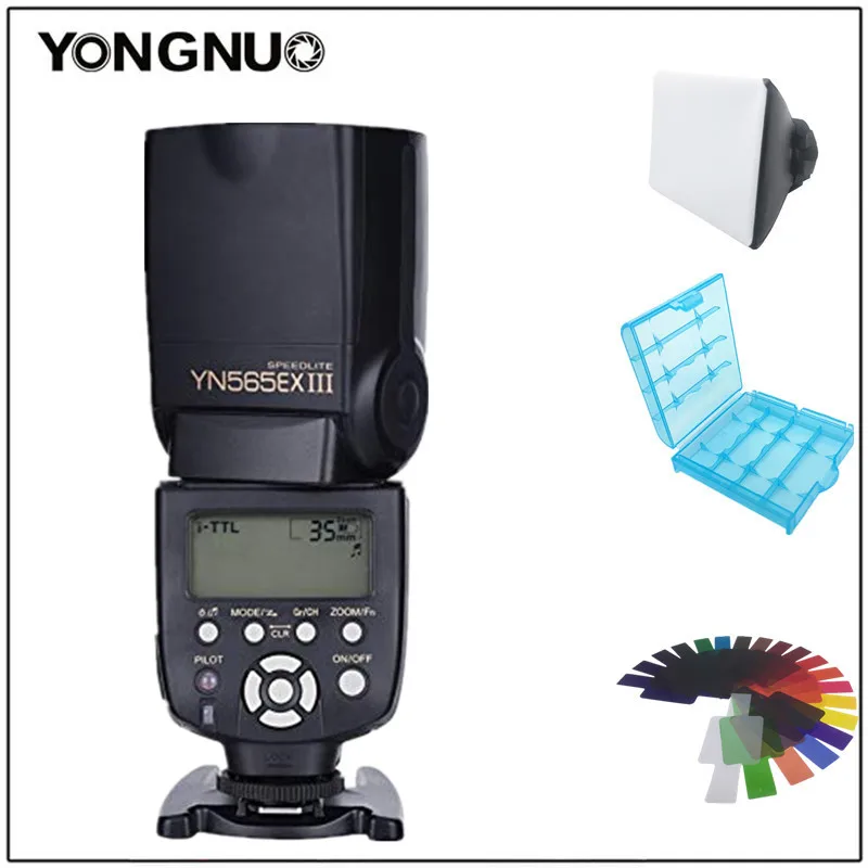 Светодиодная лампа для видеосъемки Yongnuo YN 565EX III TTL Вспышка Speedlite Canon 1300D 800D 6D 7DII 30D 50D