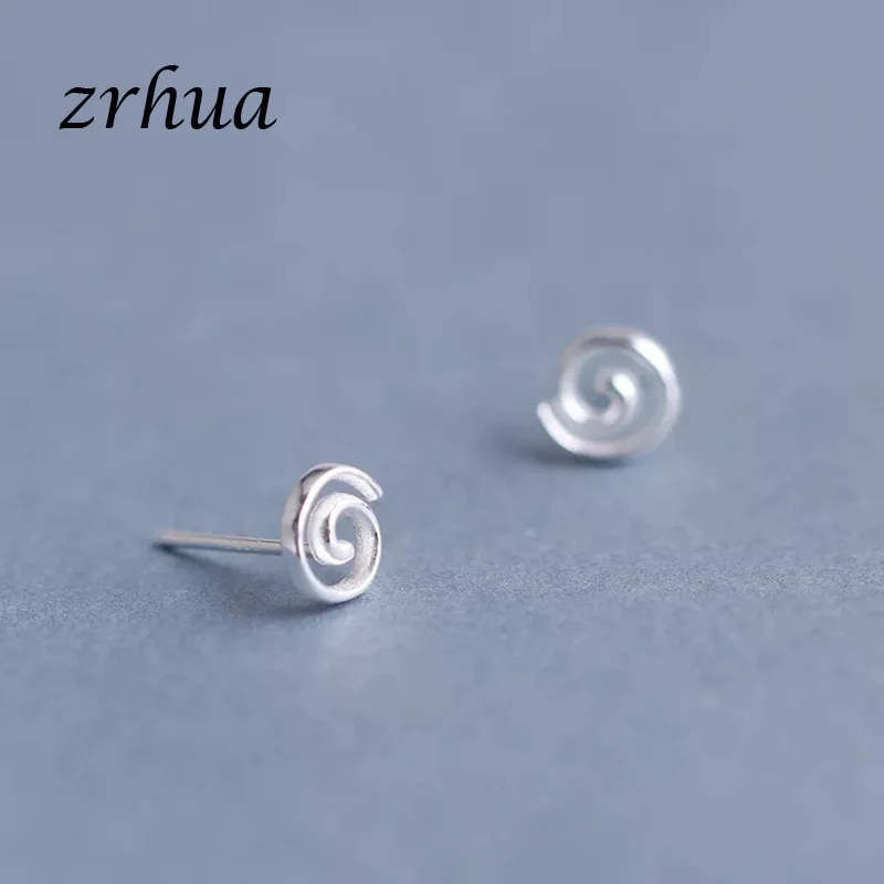 ZRHUA высокое качество 925 сереьряные серьги гвоздики для женщин женские стильные