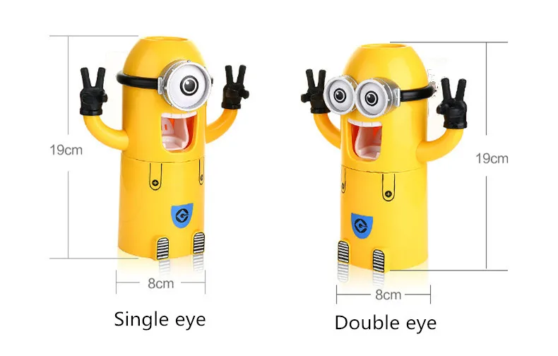 Child Cartoon Toothpaste Kid Creative Bathroom Accessories Washing three-in-one set Automatic Toothpaste