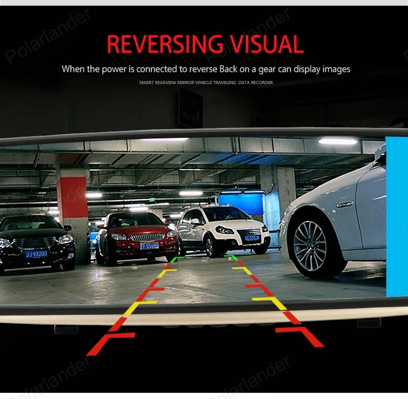 4 г Android 5.1 Видеорегистраторы для автомобилей GPS два объектива зеркало заднего