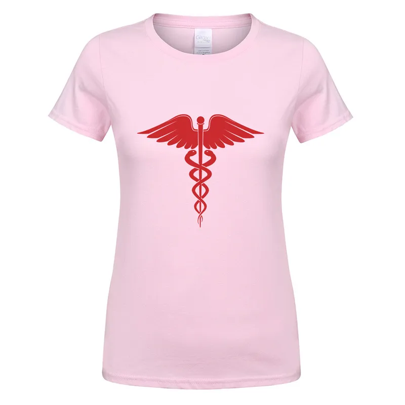 Женская футболка с короткими рукавами Caduceus хлопковая Футболка круглым вырезом