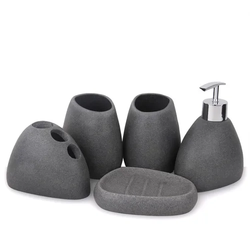 5piece set Креативный единичный аксессуар для ванной комнаты или набор для ванной эмульсионной бутылки Высококачественная чашка для полоскания горла набор для чистки зубов свадебный подарок - Цвет: 5piece set