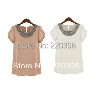 Горячая продажа новая шифоновая женская блузка короткая блуза неоновая Женская