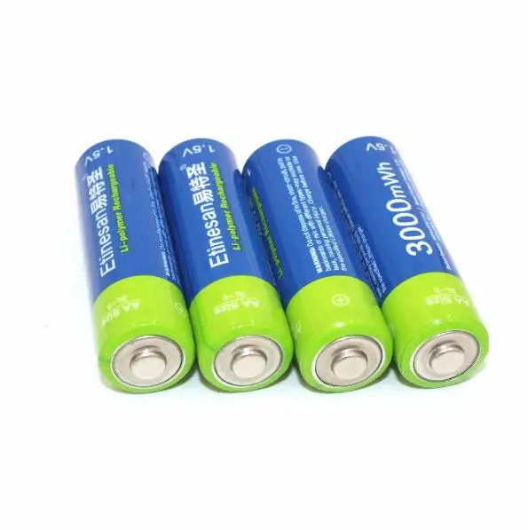 8 шт./лот Etinesan 3000mWh AA Li polymer Po литий ионная аккумуляторная батарея для Беспроводной