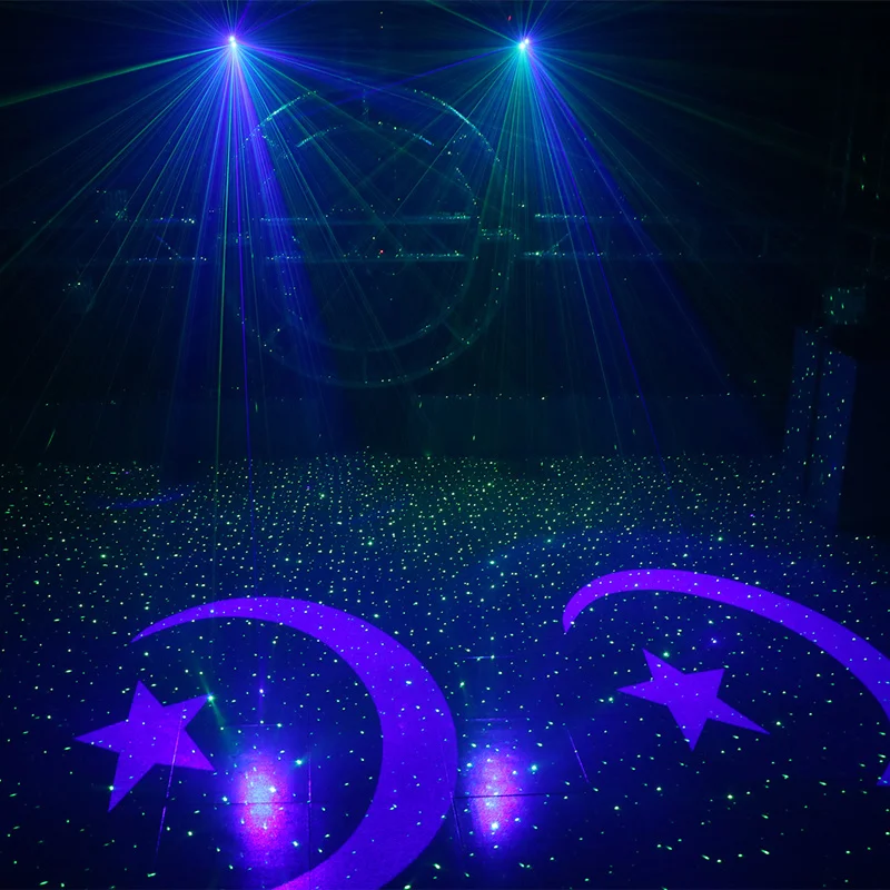 AUCD мини 3 головки RGB Moon Star Gobo лазерный световой пучок акулы DMX профессиональные вечерние дискотеки Шоу DJ сценическое освещение DJ-3HP