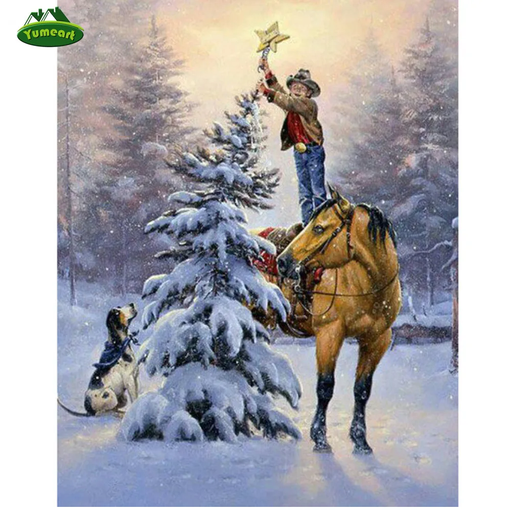 Рождественский узор в виде снежной елки алмазная вышивка Рукоделие 5d живопись