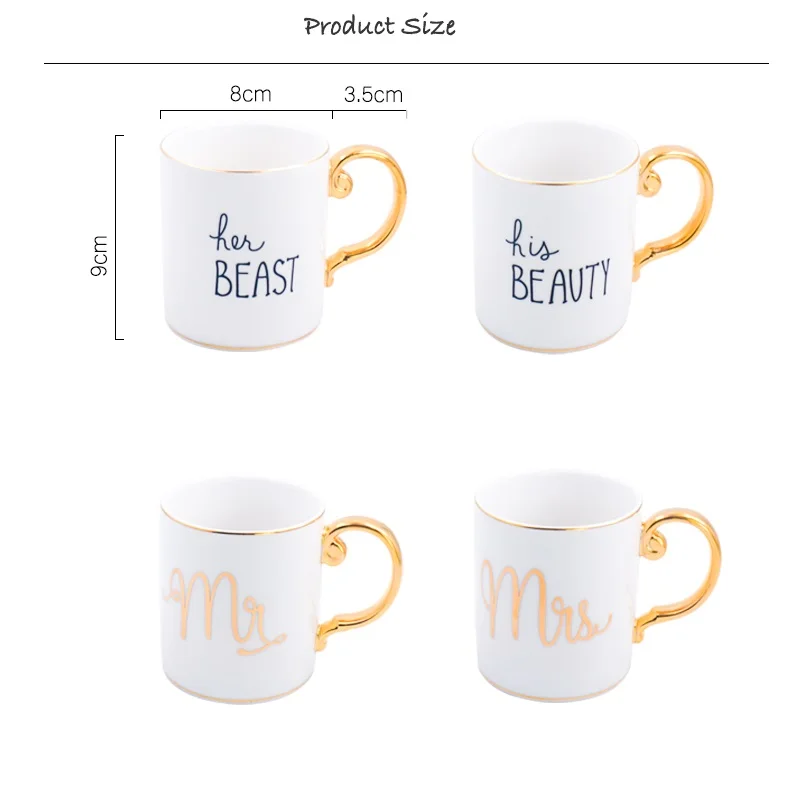 Oussirro натуральный мрамор фарфоровая кружка для кофе Mr and Mrs кружка для чая молока креативный Подарок на годовщину свадьбы