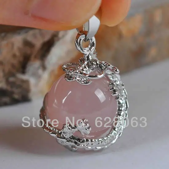 Подвеска в виде дракона из натурального камня 16 мм круглые бусины ожерелье