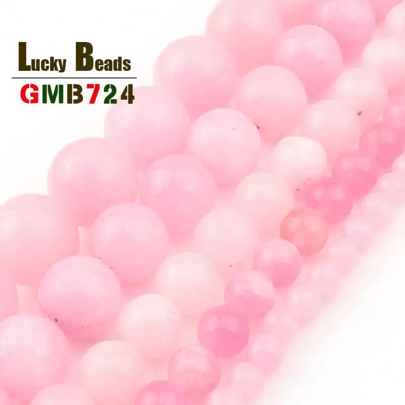 AAA + Бусины Из Натурального Камня Круглые Розовые белые халцедоны бусины из
