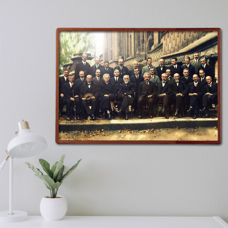 NOOG Эйнштейн в Solvay Conference 1927 физик холст художественный принт и плакат для детской холщовой живописи для детской комнаты нордический Декор