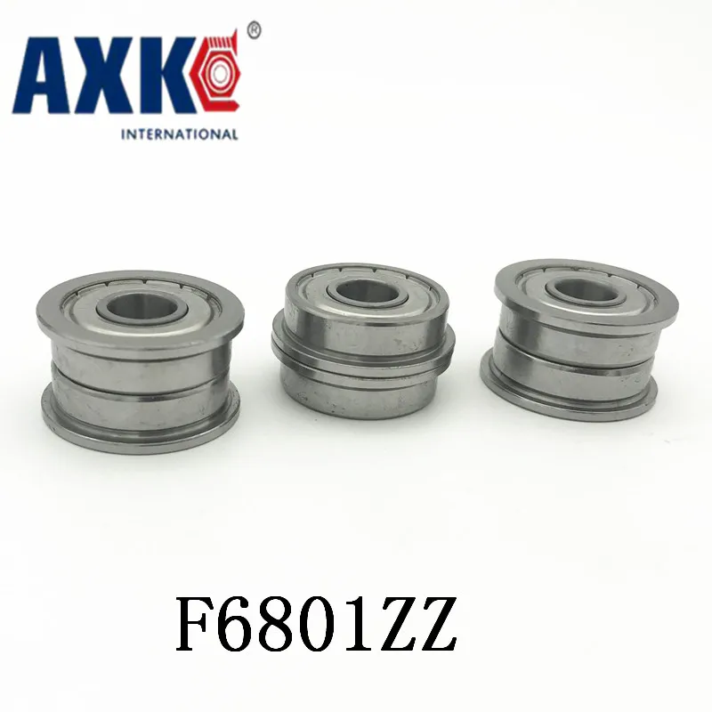 Фланцевый подшипник Axk F6801zz 12x21x5 мм Abec 1 ( 10 шт.) тонкий фланцевый F6801 Z Zz шариковые