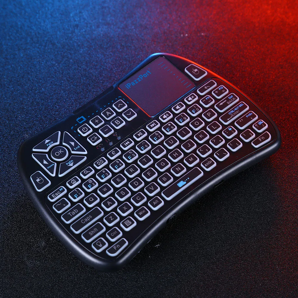 IPazzPort KP 810 61 Беспроводная мини клавиатура с функцией подсветки сенсорной