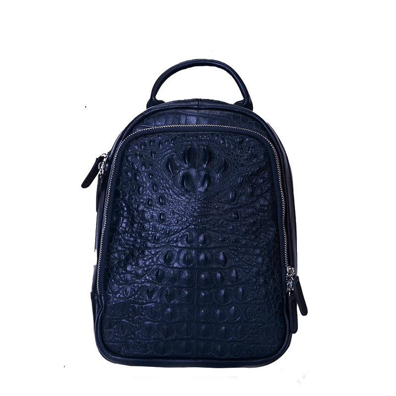 2018 Новый Для мужчин женщин рюкзак натуральной воловьей кожи Леди Мода Аллигатор