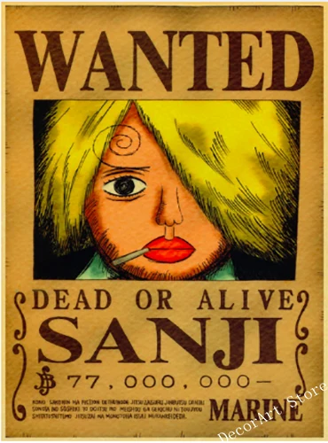 Японская мультяшная обезьяна D луффи картина на холсте винтажные настенные