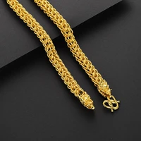 hip hop thick chain yellow gold filled cool mens necklace heavy chain gift 60cm long