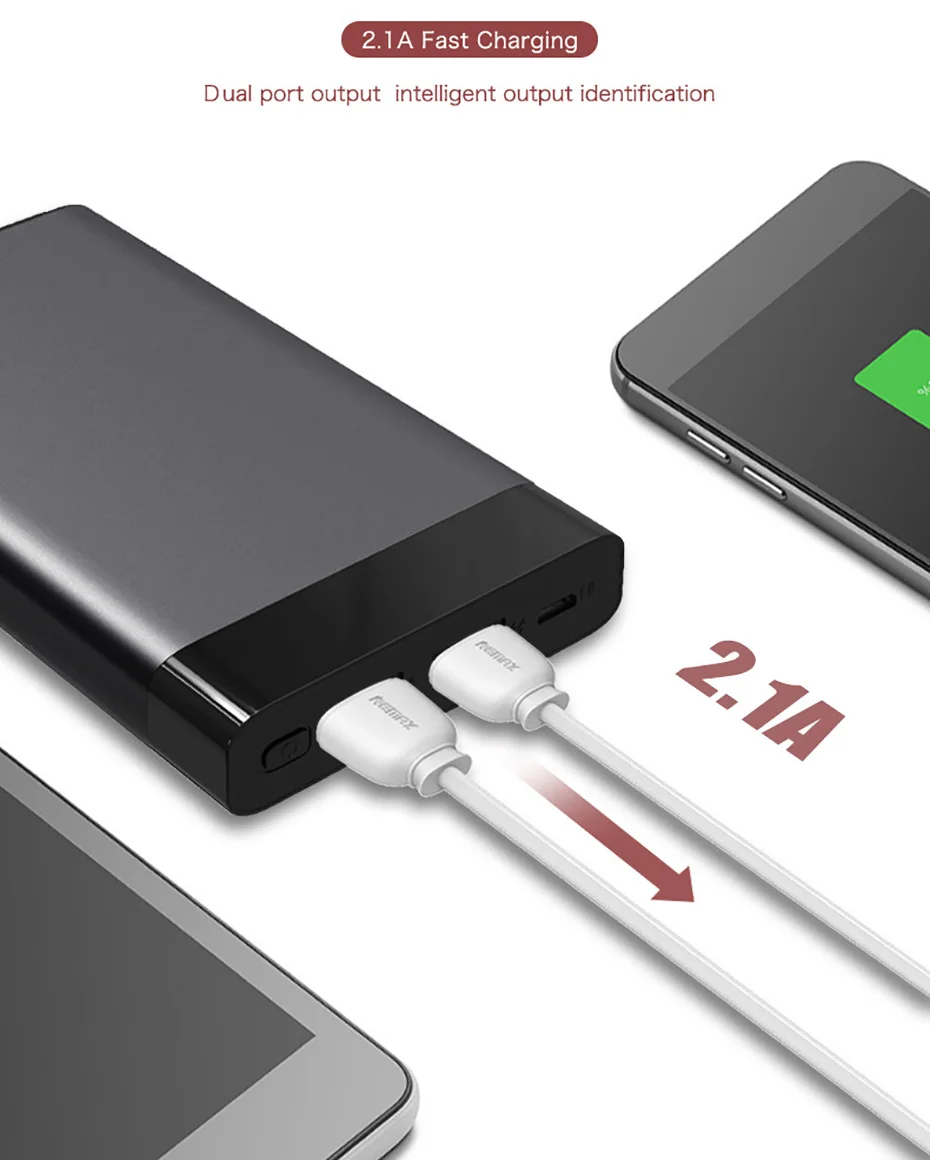 Remax 20000 мАч Внешний аккумулятор с двойным USB ЖК-дисплеем, портативное Внешнее зарядное устройство, внешний аккумулятор 10000 мАч для Xiaomi samsung huawei