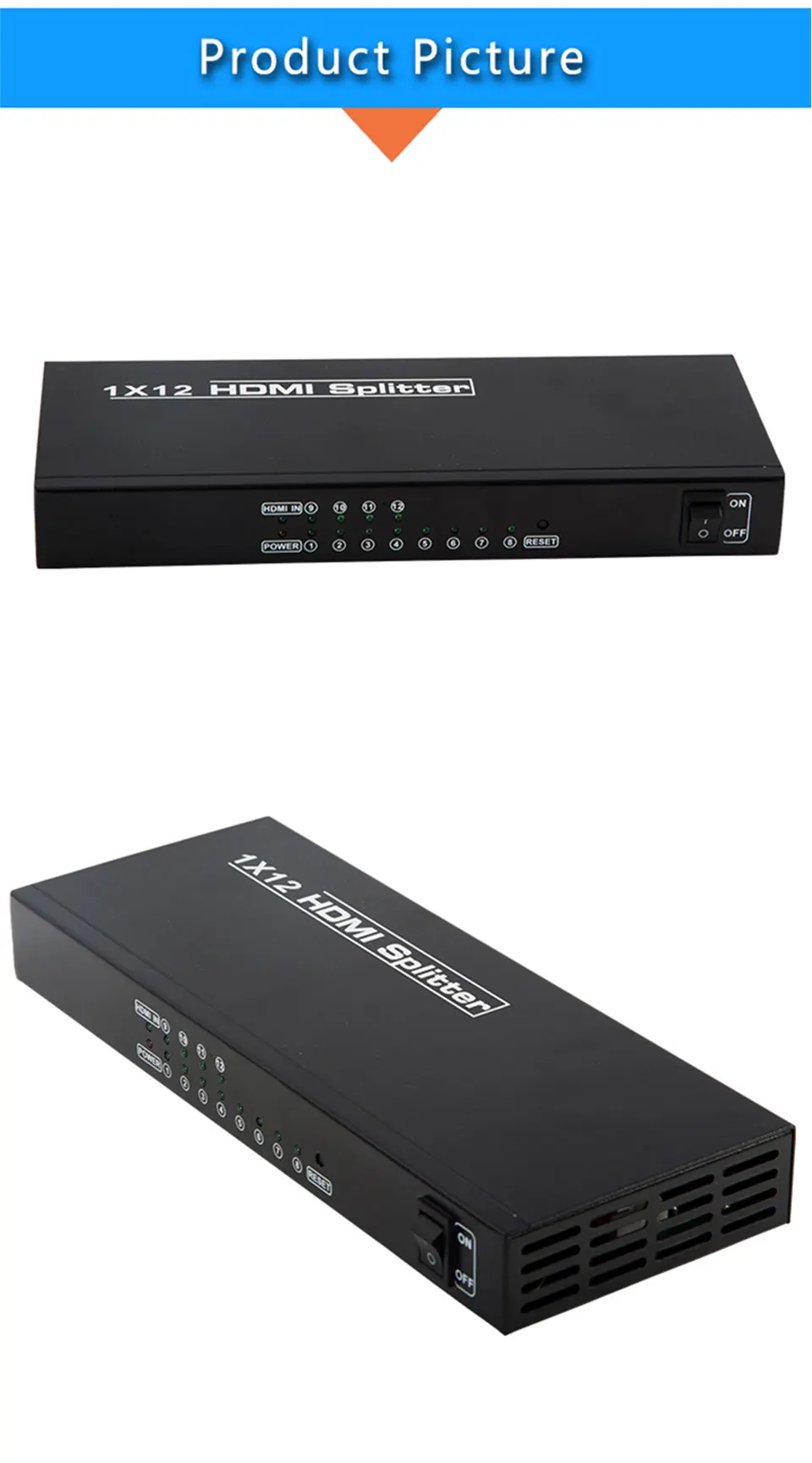 SZBITC 12 портов 4k HDMI сплиттер коммутатор 1x12 HDMI дистрибьютор 1 в 12 выход для HDTV PS3 xbox программы